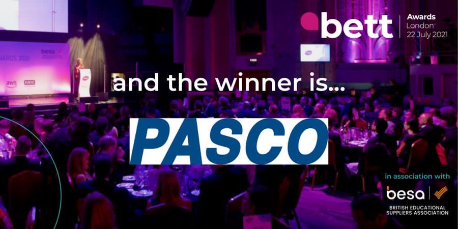 【喜讯】PASCO凭借//code.Node编程式实验教学解决方案在国际BETT 2021会议上获得最佳数字设备奖！